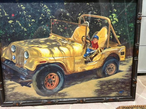 Vintage boy in a - boy, yellow