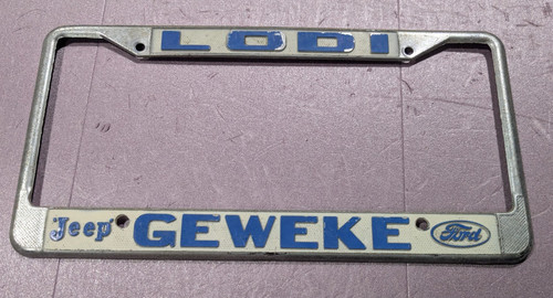Vintage blue white lodi jeep - blue,