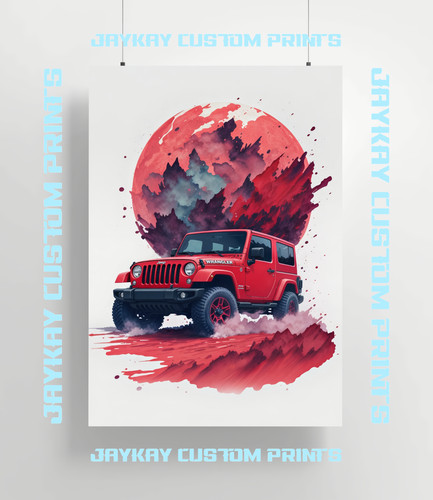 Jeep wrangler car poster - jeep,