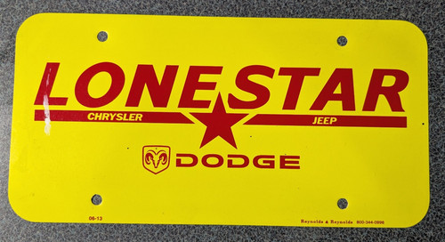 Vtg plastic lone star chrysler - lone,