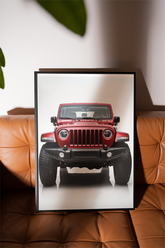 Red jeep wrangler poster car - jeep,